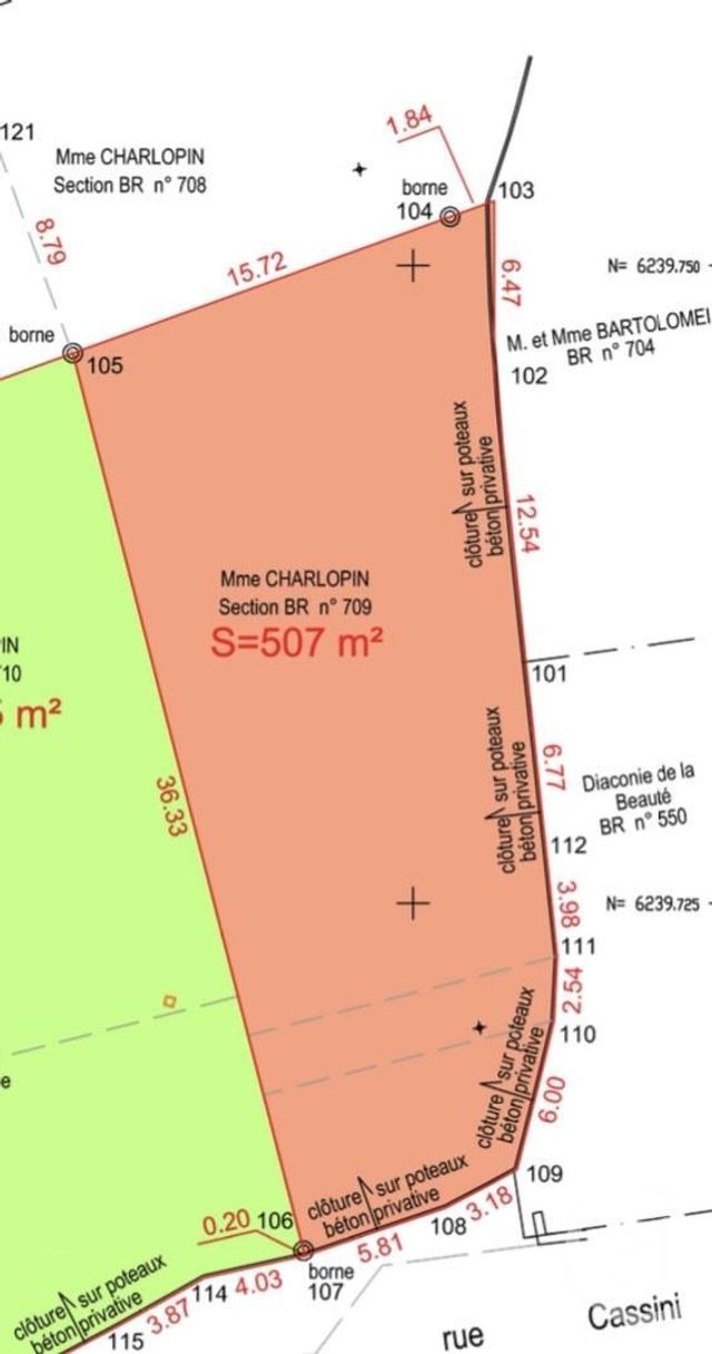 terrain à vendre - 507.0 m2 - ORVAULT - 44 - PAYS-DE-LOIRE - Century 21 A.B.E.